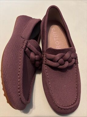Rothy’s The Braid Driver in Mauve Loafers